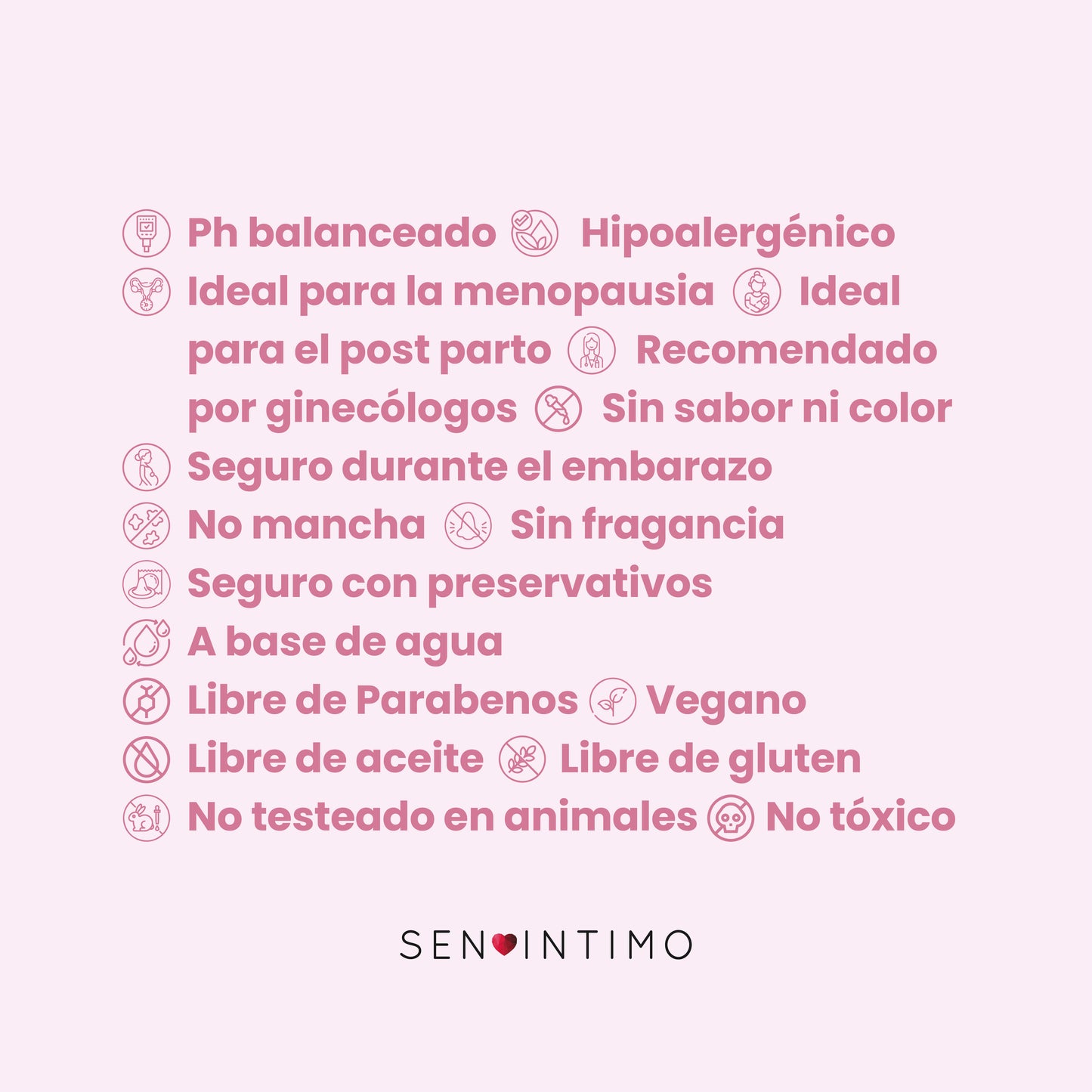 Lubricante Íntimo Neutro Sen Íntimo - pH balanceado hipoalergénico vegano libre de parabenos menopausia postparto