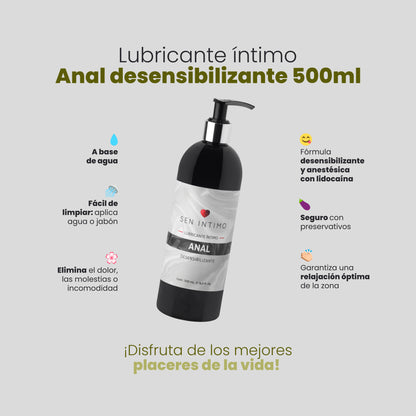 Lubricante Anal Desensibilizante 500ml - Sen Íntimo