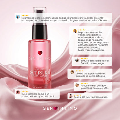 Aceite sensual para masajes efecto calor Sen Íntimo 45ml con reseñas de clientes