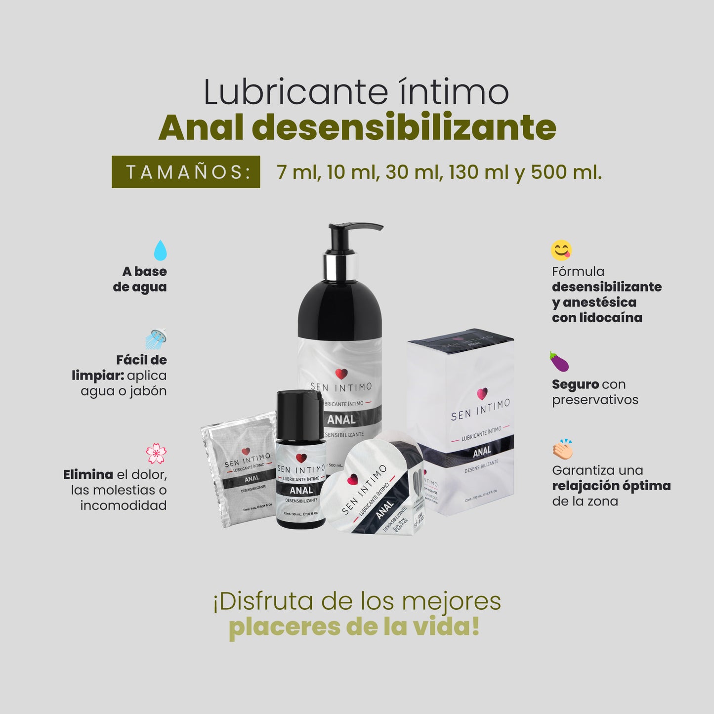 Lubricante Anal Desensibilizante - Sen Íntimo