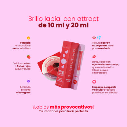 Brillo Labial con Attract! Frutos Rojos - Sen Íntimo