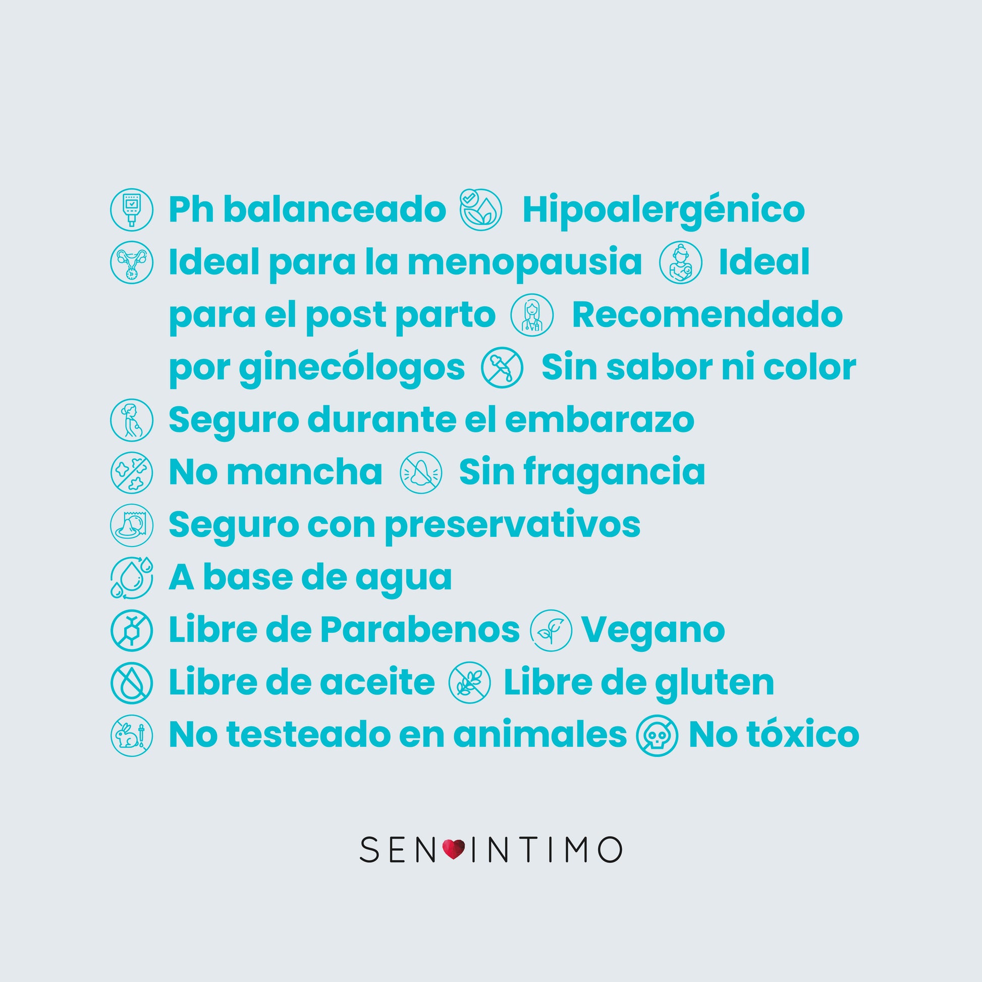 Lubricante Íntimo Neutro Sen Íntimo - pH balanceado hipoalergénico vegano libre de parabenos menopausia postparto