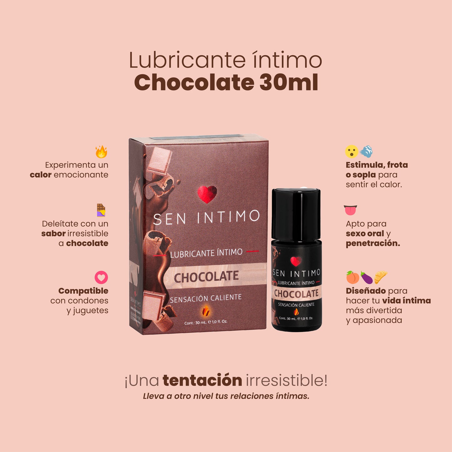 Lubricante Íntimo Caliente Chocolate | Sen Íntimo