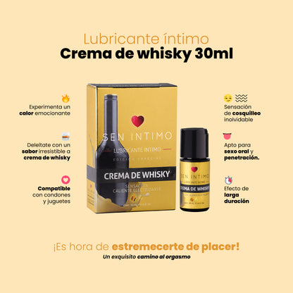 Lubricante Íntimo Crema de Whisky Electrizante 30ml - Sen Íntimo