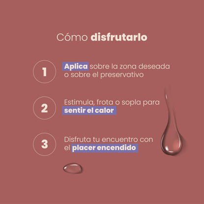 Cómo usar lubricante caliente cappuccino paso a paso - Sen Íntimo