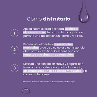 Lubricante Milk Sen Íntimo - cómo disfrutarlo 3 pasos modo de uso eyaculación simulada