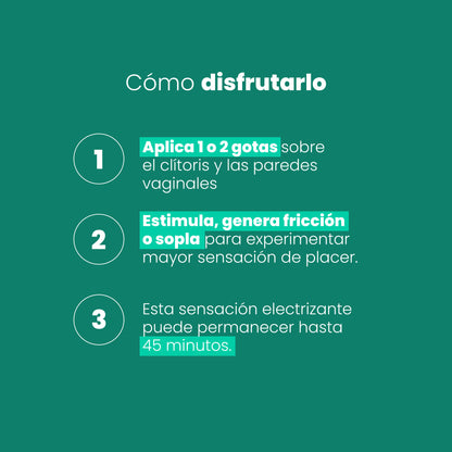 Vibrador Líquido Electrizante Frío Sen Íntimo - cómo disfrutarlo 3 pasos aplicar estimular efecto 45 minutos