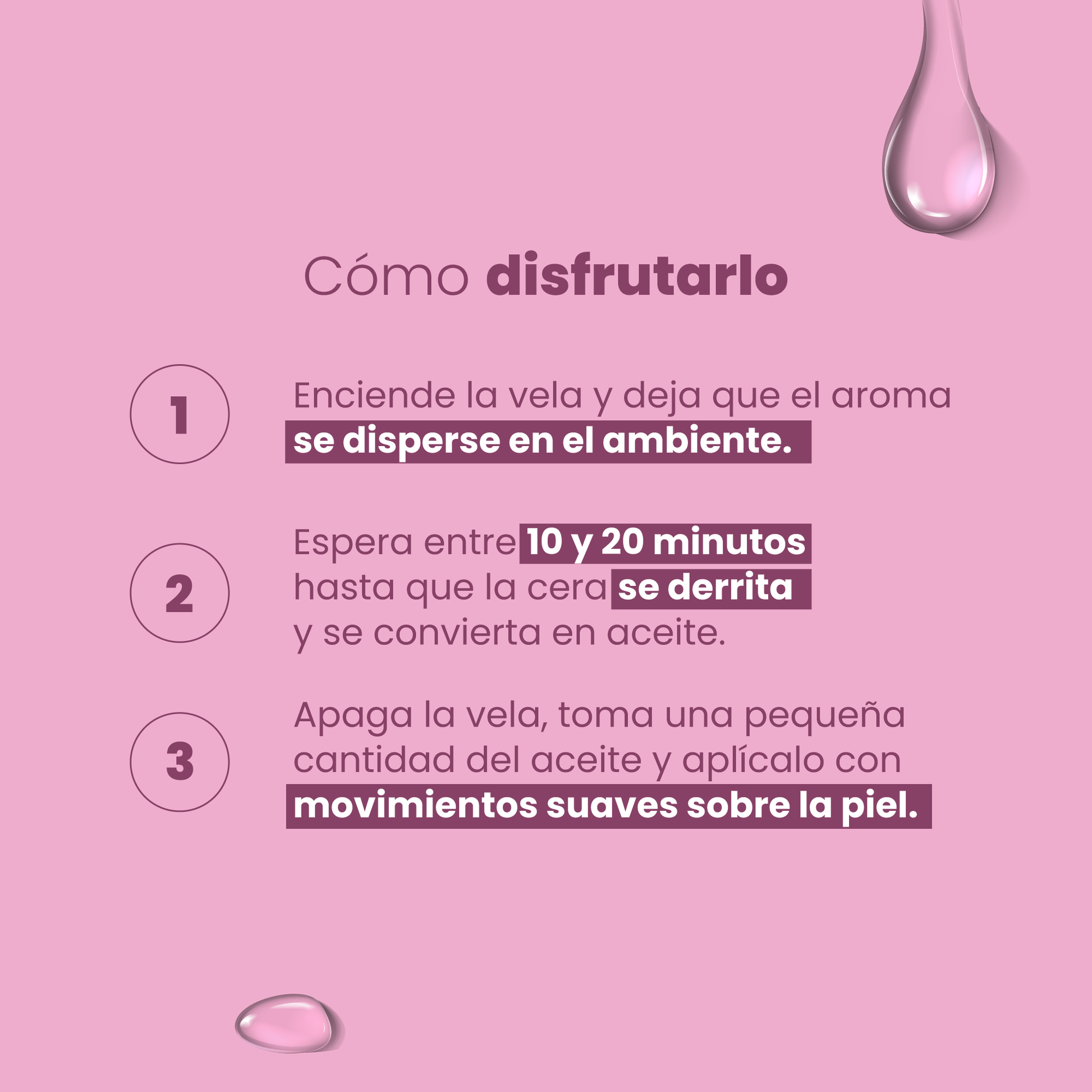 Vela Sensual para Masajes Sen Íntimo - cómo disfrutarla 3 pasos encender esperar aplicar aceite tibio