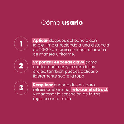 Splash Seduction Sen Íntimo - cómo usarlo 3 pasos aplicar vaporizar reaplicar fragancia floral dulce