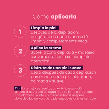 Cómo aplicar la crema post depilatoria íntima Sen Íntimo paso a paso