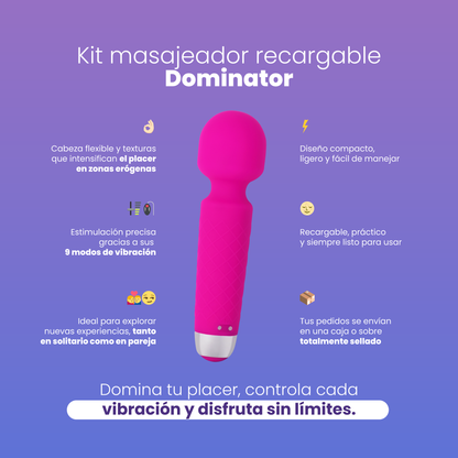Kit Masajeador Dominator | 9 Modos de Vibración - Sen Íntimo