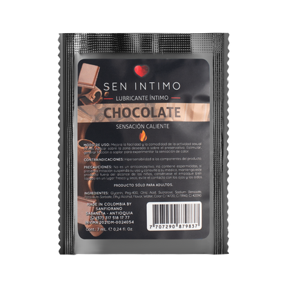 Hot Chocolate Lubricant X 30 Ml Sen Intimo
