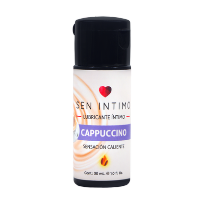 Frasco lubricante íntimo cappuccino sensación caliente 30ml - Sen Íntimo