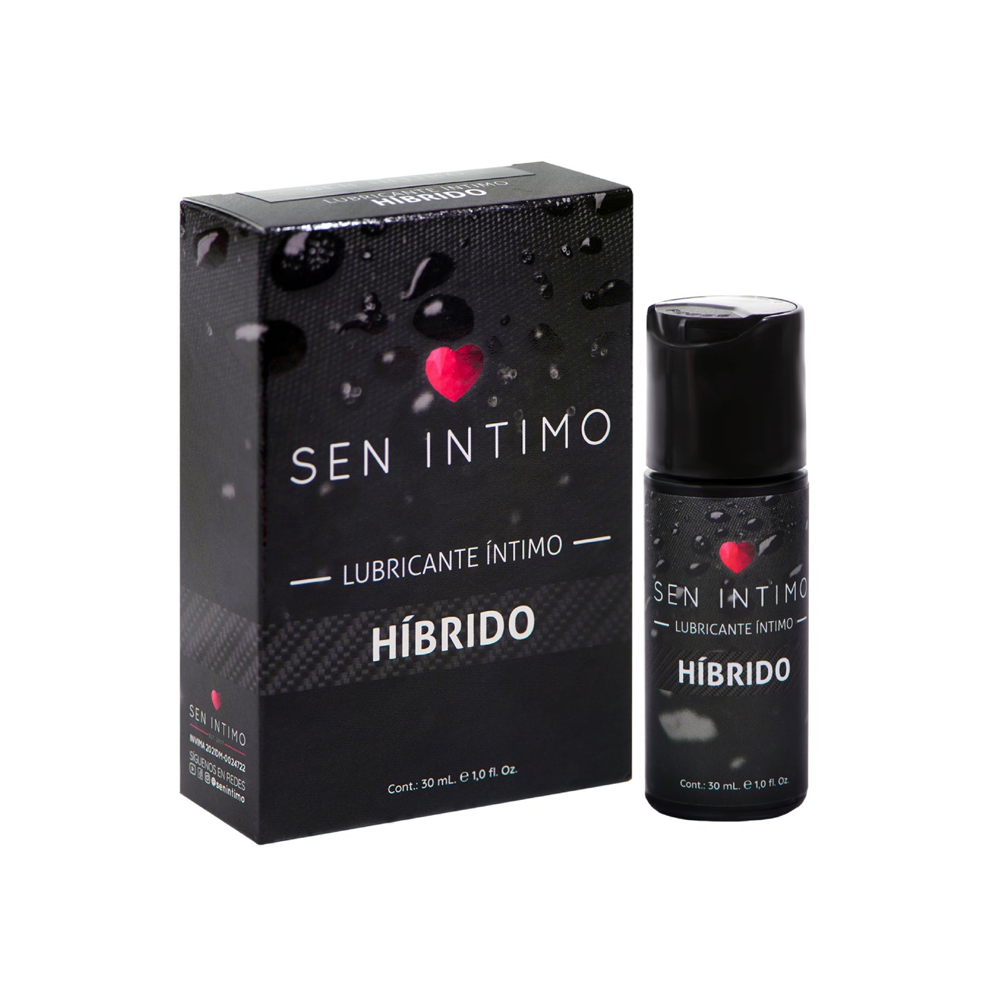 Lubricante Íntimo Híbrido 30ml caja y frasco - Sen Íntimo