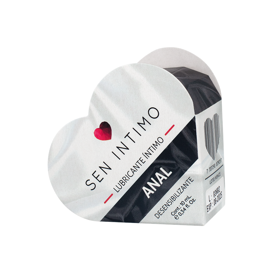 Lubricante anal corazón 10ml Sen Íntimo