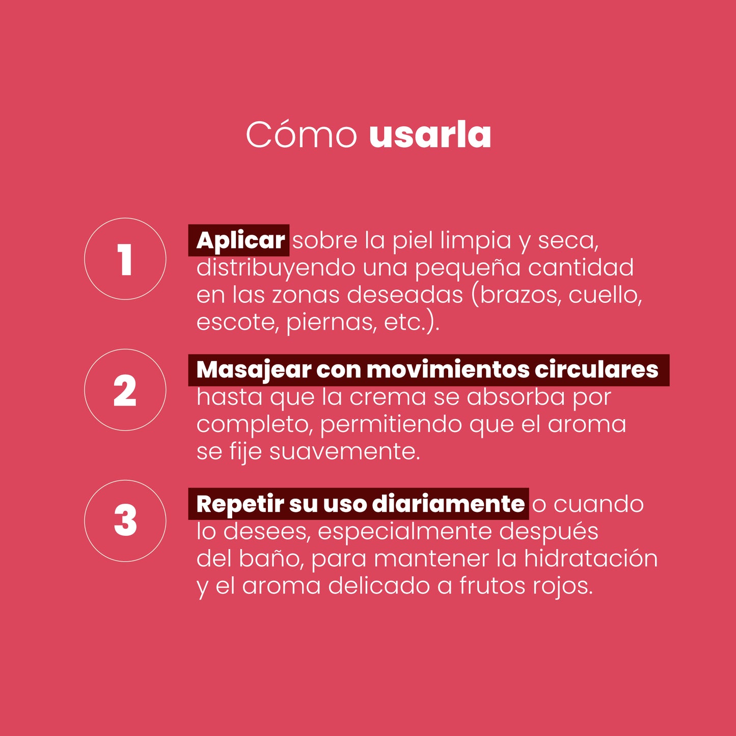 Crema Humectante Forever con Attract Sen Íntimo - cómo usarla 3 pasos aplicar masajear repetir diariamente después del baño
