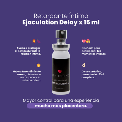 Retardante íntimo Delay Sen Íntimo 15ml - beneficios prolonga el placer y mejora el rendimiento sexual
